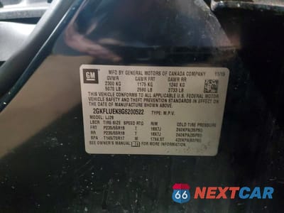 Zdjęcie 13 z 13 samochodu: 2016 GMC TERRAIN SLT VIN:2GKFLUEK8G6200522 - miniatura
