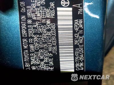 Zdjęcie 14 z 14 samochodu: 2009 TOYOTA COROLLA VIN:JTDBLU0E89J033483 - miniatura