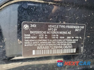 Zdjęcie 13 z 13 samochodu: 2017 BMW 340 XI VIN:WBA8B7G39HNU38291 - miniatura