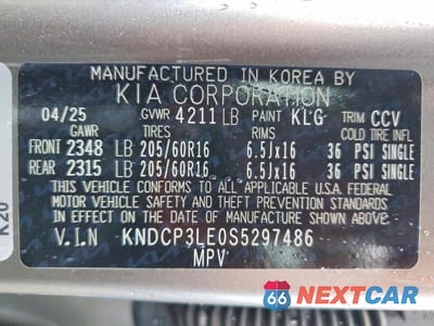 Zdjęcie 14 z 14 samochodu: 2025 KIA NIRO LX VIN:KNDCP3LE0S5297486 - miniatura