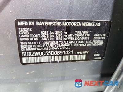 Zdjęcie 14 z 14 samochodu: 2013 BMW X5 XDRIVE35D VIN:5UXZW0C55D0B91421 - miniatura