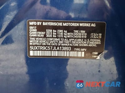 Zdjęcie 13 z 13 samochodu: 2018 BMW X3 XDRIVE30I VIN:5UXTR9C57JLA13893 - miniatura