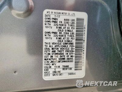 Zdjęcie 23 z 24 samochodu: 2017 NISSAN ROGUE SL VIN:JN8AT2MT2HW406080 - miniatura