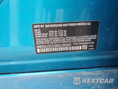 Zdjęcie 12 z 12 samochodu: 2019 BMW 430XI GRAN COUPE VIN:WBA4J3C53KBL08369 - miniatura