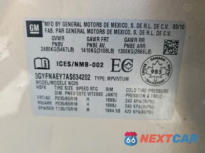 Zdjęcie 13 z 13 samochodu: 2010 CADILLAC SRX LUXURY COLLECTION VIN:3GYFNAEY7AS634202 - miniatura