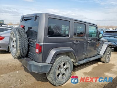 Trzecie zdjęcie samochodu z tyłu: 2018 JEEP WRANGLER UNLIMITED SAHARA VIN:1C4BJWEG4JL900169 - miniatura