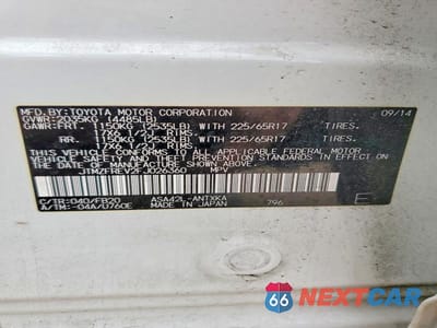 Zdjęcie 14 z 14 samochodu: 2015 TOYOTA RAV4 LE VIN:JTMZFREV2FJ026360 - miniatura