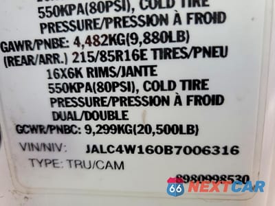 Zdjęcie 13 z 13 samochodu: 2011 ISUZU NPR VIN:JALC4W160B7006316 - miniatura