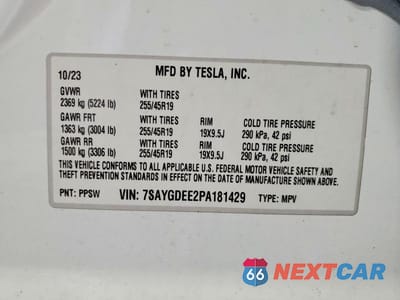 Zdjęcie 14 z 14 samochodu: 2023 TESLA MODEL Y VIN:7SAYGDEE2PA181429 - miniatura