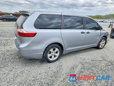 Trzecie zdjęcie samochodu z tyłu: 2017 TOYOTA SIENNA L 7-PASSENGER VIN:5TDZZ3DC6HS798550 - miniatura