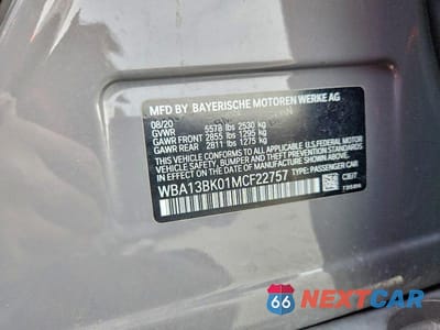 Zdjęcie 12 z 12 samochodu: 2021 BMW M550XI XDRIVE VIN:WBA13BK01MCF22757 - miniatura