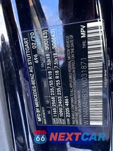 Zdjęcie 10 z 12 samochodu: 2020 MERCEDES-BENZ GLB 250 4MATIC VIN:W1N4M4HB3LW031871 - miniatura