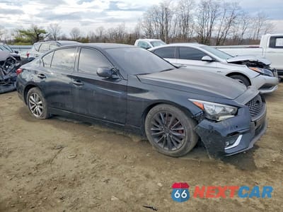 Czwarte zdjęcie samochodu z boku: 2021 INFINITI Q50 LUXE AWD VIN:JN1EV7BR0MM755095 - miniatura