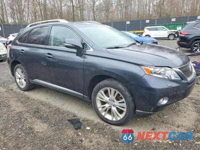Czwarte zdjęcie samochodu z boku: 2010 LEXUS RX 450H BASE VIN:JTJBC1BA5A2016998 - miniatura