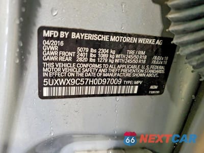 Zdjęcie 13 z 13 samochodu: 2017 BMW X3 XDRIVE28I VIN:5UXWX9C57H0D97009 - miniatura