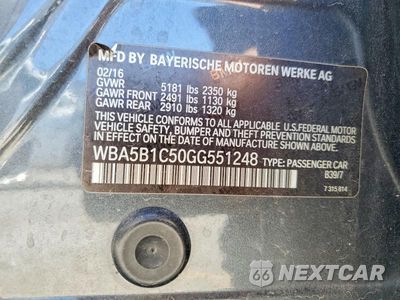 Zdjęcie 13 z 13 samochodu: 2016 BMW 535 I VIN:WBA5B1C50GG551248 - miniatura