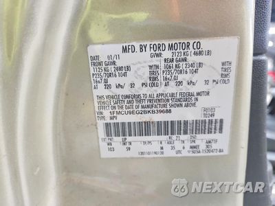 Zdjęcie 14 z 15 samochodu: 2011 FORD ESCAPE LIMITED VIN:1FMCU9EG2BKB39688 - miniatura