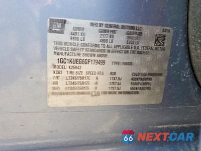 Zdjęcie 12 z 12 samochodu: 2016 CHEVROLET SILVERADO K2500 HEAVY DUTY VIN:1GC1KUEG6GF179499 - miniatura