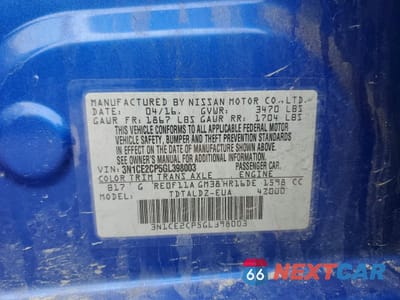 Zdjęcie 12 z 12 samochodu: 2016 NISSAN VERSA NOTE SV VIN:3N1CE2CP5GL398003 - miniatura