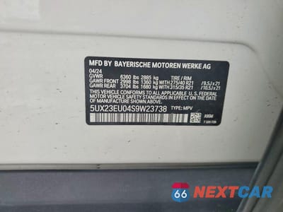 Zdjęcie 14 z 14 samochodu: 2025 BMW X5 XDRIVE40I VIN:5UX23EU04S9W23738 - miniatura