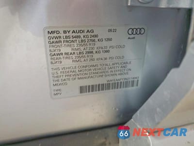 Zdjęcie 13 z 13 samochodu: 2022 AUDI Q5 PREMIUM PLUS 45 VIN:WA1EAAFY3N2114943 - miniatura