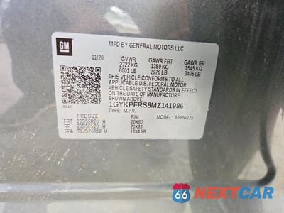 Zdjęcie 14 z 14 samochodu: 2021 CADILLAC XT6 SPORT VIN:1GYKPFRS8MZ141986 - miniatura