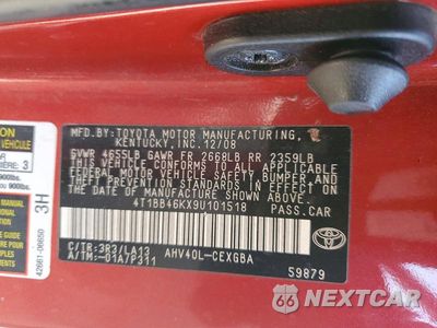Zdjęcie 12 z 12 samochodu: 2009 TOYOTA CAMRY HYBRID VIN:4T1BB46KX9U101518 - miniatura