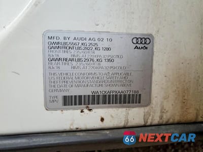 Zdjęcie 12 z 12 samochodu: 2010 AUDI Q5 PREMIUM VIN:WA1CKAFPXAA077188 - miniatura