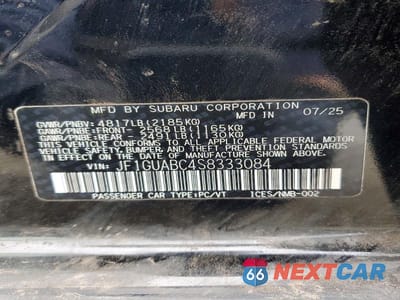 Zdjęcie 12 z 12 samochodu: 2025 SUBARU IMPREZA VIN:JF1GUABC4S8333084 - miniatura