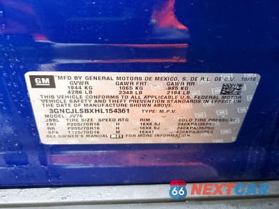 Zdjęcie 13 z 13 samochodu: 2017 CHEVROLET TRAX 1LT VIN:3GNCJLSBXHL154361 - miniatura