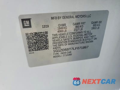 Zdjęcie 12 z 12 samochodu: 2020 CHEVROLET MALIBU LT VIN:1G1ZD5ST7LF071867 - miniatura