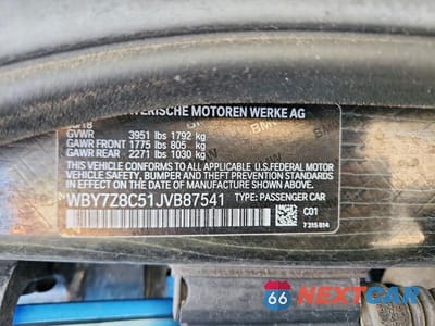 Zdjęcie 12 z 12 samochodu: 2018 BMW I3 S REX VIN:WBY7Z8C51JVB87541 - miniatura