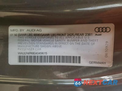 Zdjęcie 12 z 12 samochodu: 2014 AUDI A5 PREMIUM PLUS VIN:WAULFAFR8EA049615 - miniatura