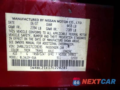 Zdjęcie 13 z 13 samochodu: 2007 NISSAN ALTIMA 3.5 SE VIN:1N4BL21E17C228285 - miniatura
