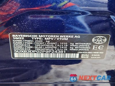 Zdjęcie 13 z 13 samochodu: 2023 BMW X3 M40I VIN:5UX83DP02P9P24381 - miniatura