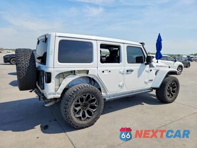 Trzecie zdjęcie samochodu z tyłu: 2021 JEEP WRANGLER UNLIMITED RUBICON VIN:1C4HJXFNXMW562454 - miniatura