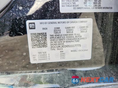 Zdjęcie 12 z 12 samochodu: 2025 CHEVROLET SILVERADO K1500 HIGH COUNTRY VIN:2GCUKJED0S1117775 - miniatura