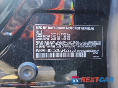 Zdjęcie 12 z 12 samochodu: 2016 BMW 640 I GRAN COUPE VIN:WBA6D0C52GG432268 - miniatura