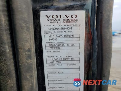 Zdjęcie 10 z 10 samochodu: 2007 VOLVO VN VNL VIN:4V4NC9GH17N446088 - miniatura