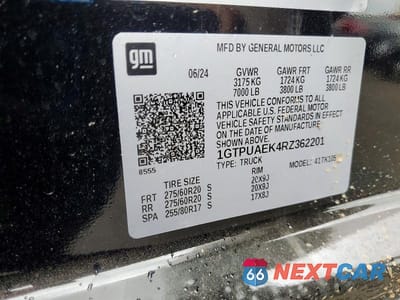 Zdjęcie 12 z 12 samochodu: 2024 GMC SIERRA K1500 VIN:1GTPUAEK4RZ362201 - miniatura