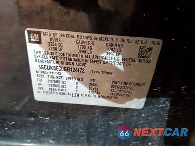Zdjęcie 12 z 12 samochodu: 2016 CHEVROLET SILVERADO K1500 LTZ VIN:3GCUKSEC0GG124172 - miniatura