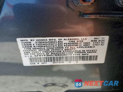 Zdjęcie 13 z 13 samochodu: 2011 HONDA PILOT EXL VIN:5FNYF3H57BB050272 - miniatura