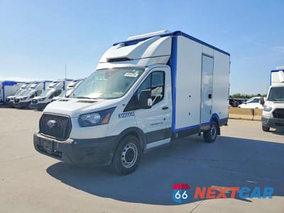 Drugie zdjęcie samochodu z przodu: 2021 FORD TRANSIT DELIVERY TRUCK VIN:1FDBW5Z84MKA96430 - miniatura