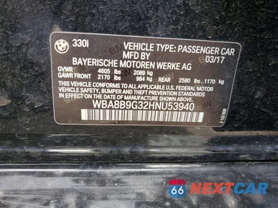 Zdjęcie 12 z 12 samochodu: 2017 BMW 330 I VIN:WBA8B9G32HNU53940 - miniatura
