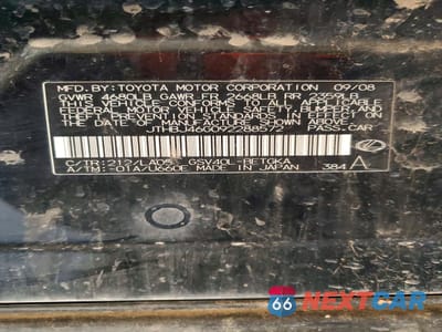 Zdjęcie 12 z 12 samochodu: 2009 LEXUS ES 350 VIN:JTHBJ46G092288572 - miniatura