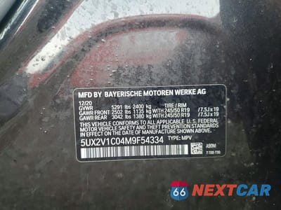 Zdjęcie 13 z 13 samochodu: 2021 BMW X4 XDRIVE30I VIN:5UX2V1C04M9F54334 - miniatura