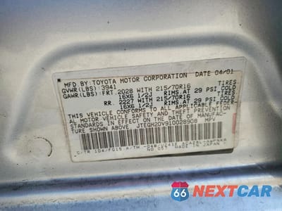 Zdjęcie 13 z 13 samochodu: 2001 TOYOTA RAV4 BASE VIN:JTEGH20V910028908 - miniatura