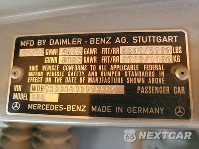 Zdjęcie 12 z 12 samochodu: 1983 MERCEDES BENZ 380 SEL VIN:WDBCA33A6DB045551 - miniatura