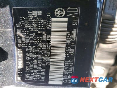 Zdjęcie 12 z 12 samochodu: 2019 TOYOTA COROLLA SE VIN:2T1BURHE3KC220128 - miniatura