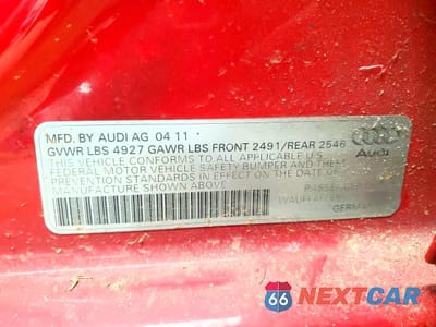 Zdjęcie 12 z 12 samochodu: 2011 AUDI A4 PREMIUM PLUS VIN:WAUFFAFL6BN051084 - miniatura